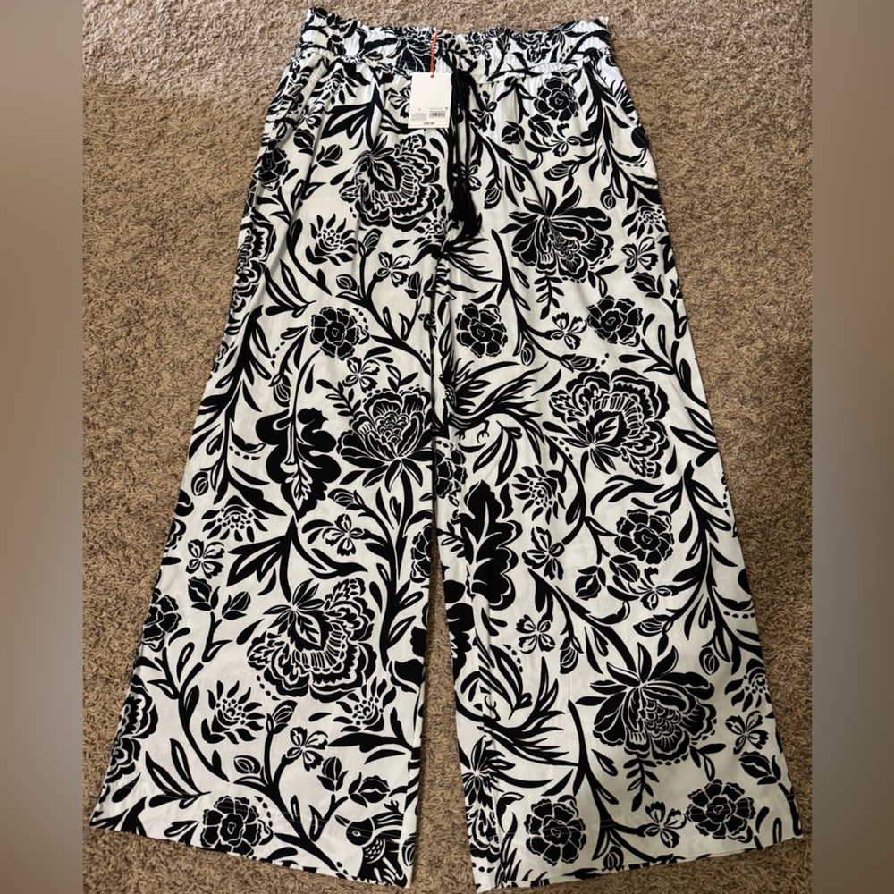 Knox Rose Monochrome Floral Pants